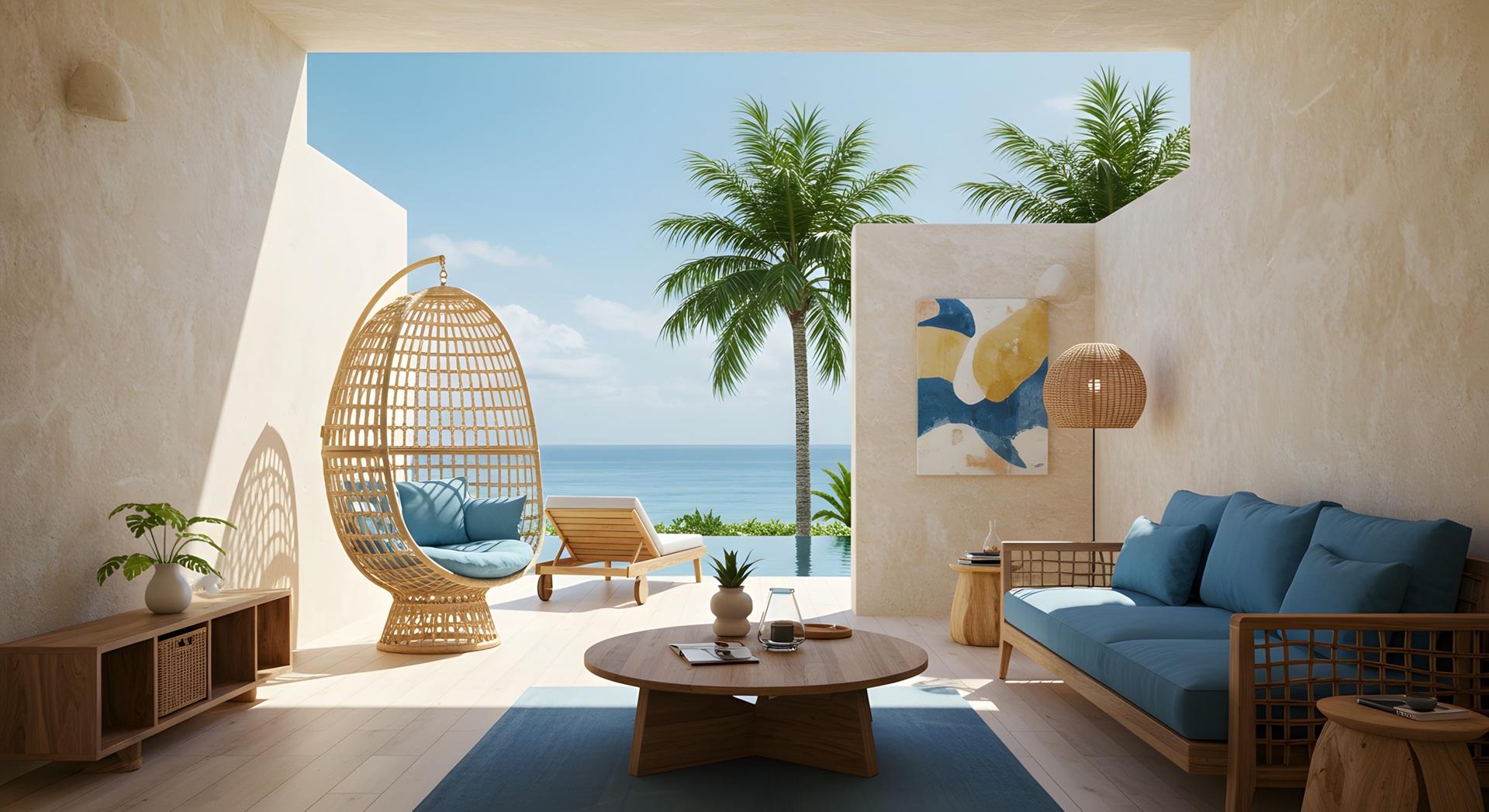 Modernes Ferienhaus mit Meerblick und stilvoller Terrasse | Poolchemie